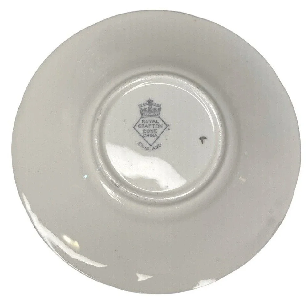 Antique Royal Grafton Ashley Pink Bone China Teacup & Saucer Set 1940s